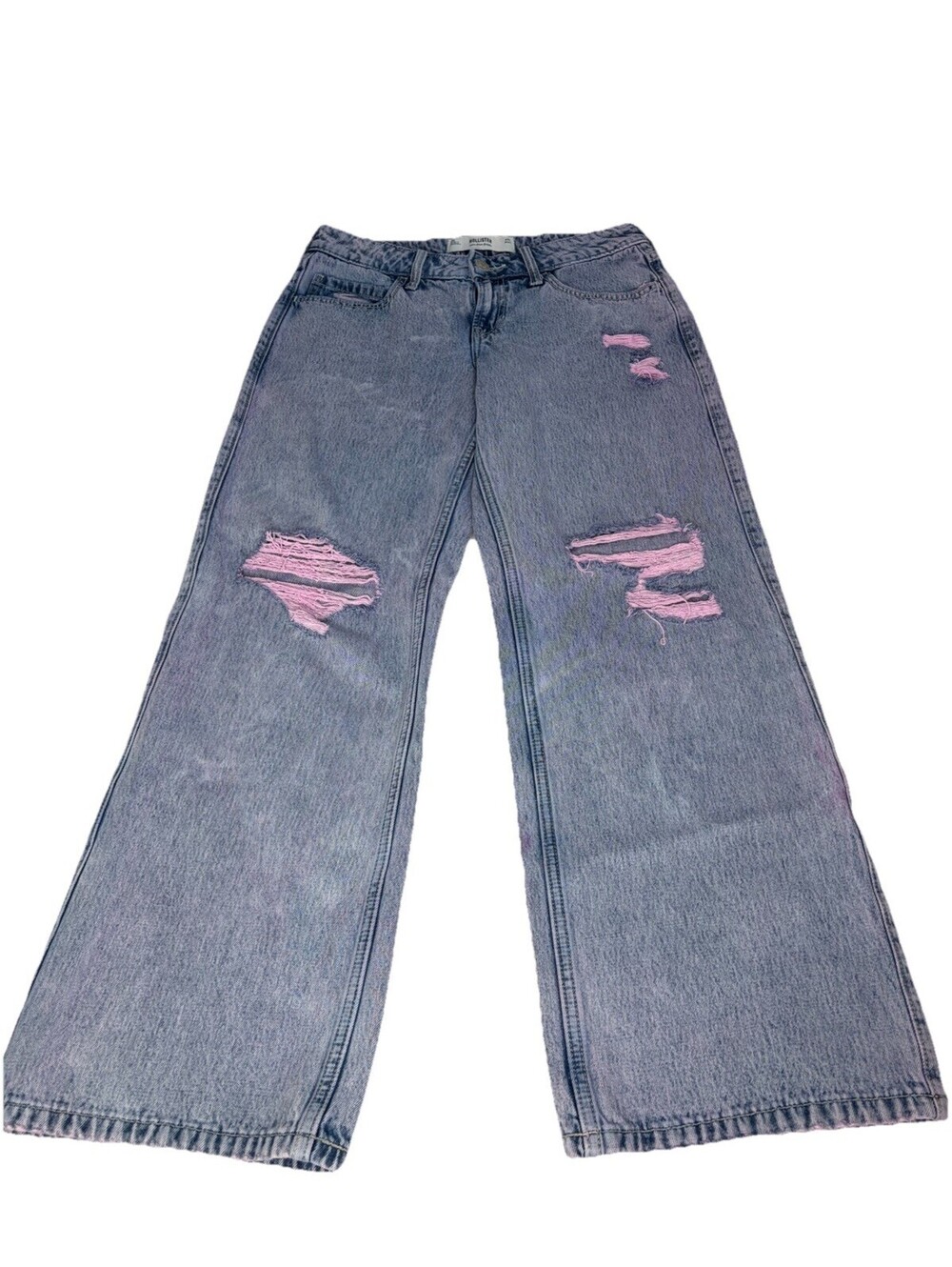 Hollister Jeans Womens 4S Light  Wash Low Rise Baggy Wide Leg Denim Pants